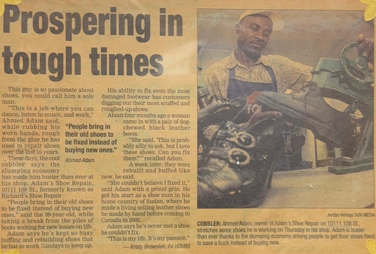 Adam featured in news