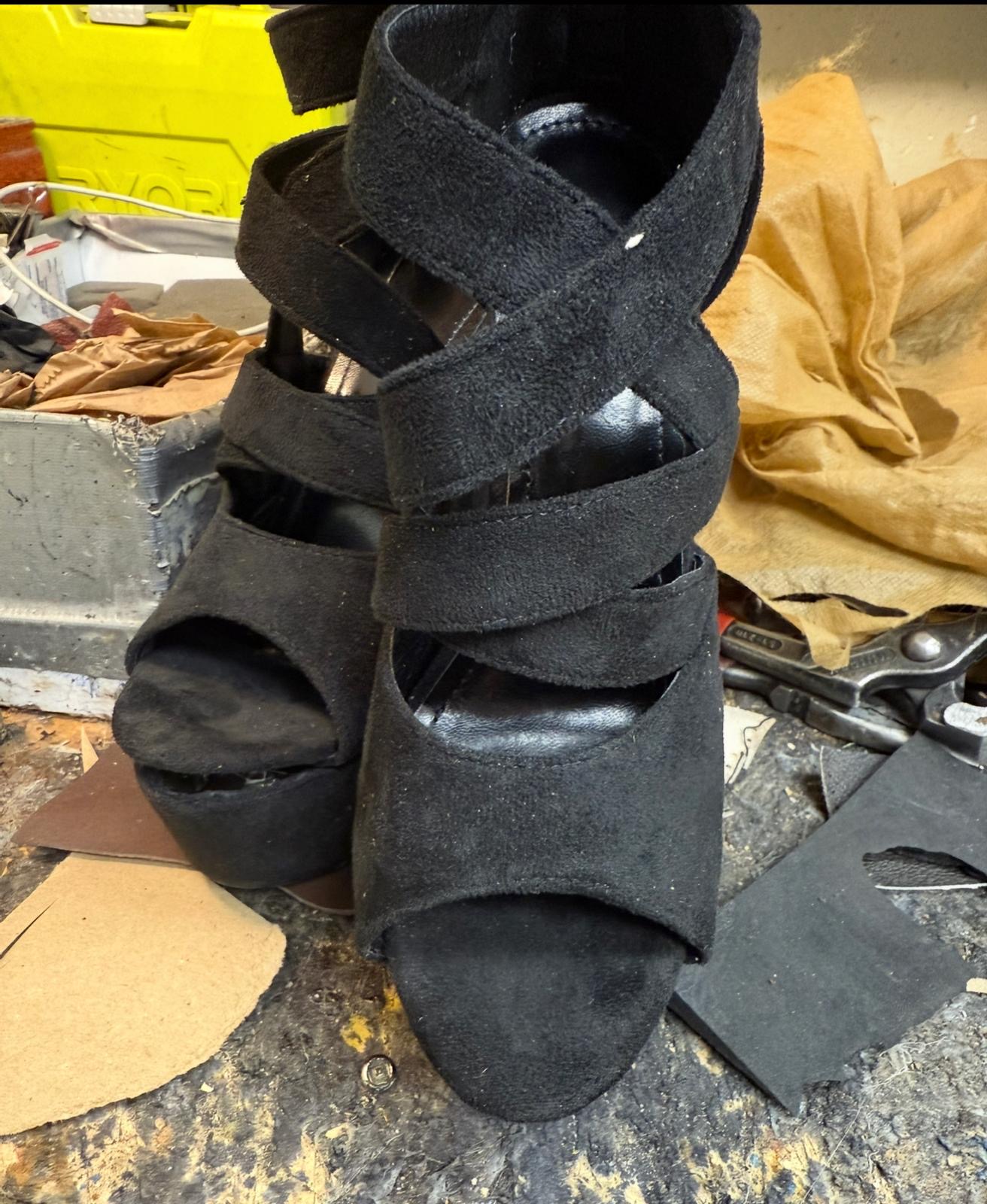 Black heels during repair