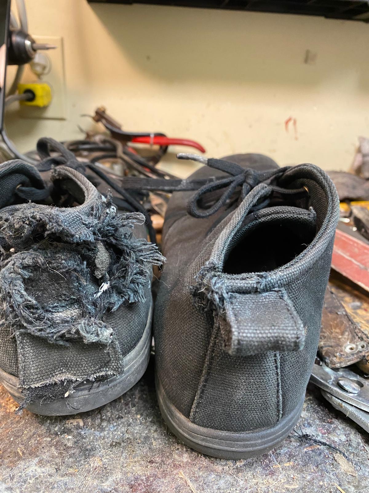 Shoe before expert repair