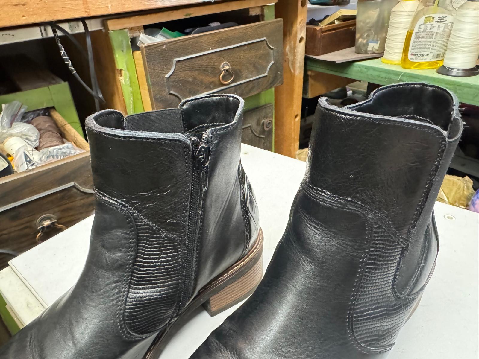 Leather shoe after expert care